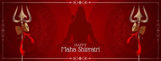 glücklich maha Shivratri Festival religiös Banner Design vektor