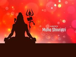 Lycklig maha shivratri hindu religiös festival hälsning bakgrund vektor