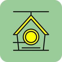 fågel hus vektor ikon design