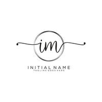 första jag är feminin logotyp samlingar mall. handstil logotyp av första signatur, bröllop, mode, smycken, boutique, blommig och botanisk med kreativ mall för några företag eller företag. vektor