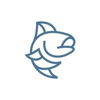 tonfisk fisk linje enkelhet modern kreativ logotyp vektor