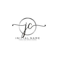 Initiale jc feminin Logo Sammlungen Vorlage. Handschrift Logo von Initiale Unterschrift, Hochzeit, Mode, Schmuck, Boutique, Blumen- und botanisch mit kreativ Vorlage zum irgendein Unternehmen oder Geschäft. vektor