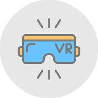 Virtual-Reality-Vektor-Icon-Design vektor