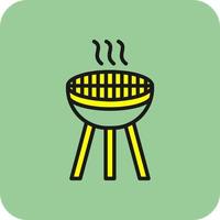 Grill-Vektor-Icon-Design vektor