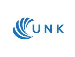 unk Brief Logo Design auf Weiß Hintergrund. unk kreativ Kreis Brief Logo Konzept. unk Brief Design. vektor