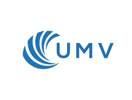 umv brev logotyp design på vit bakgrund. umv kreativ cirkel brev logotyp begrepp. umv brev design. vektor