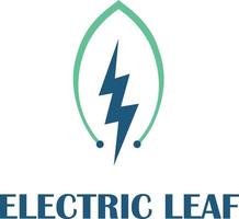 elektrisch Blatt Vektor Logo