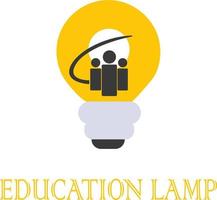 utbildning lampa vektor logotyp