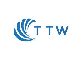 ttw Brief Logo Design auf Weiß Hintergrund. ttw kreativ Kreis Brief Logo Konzept. ttw Brief Design. vektor