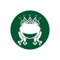 König Frosch Logo Symbol Vorlage Design vektor