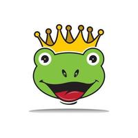 König Frosch Logo Symbol Vorlage Design vektor