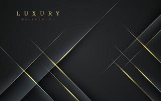 abstrakter schwarzer diagonaler streifen mit goldenem linienschatten und hellem luxusbeschaffenheitshintergrund. eps10-Vektor vektor