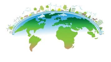 rena grön miljö. ekologi begrepp och miljö- design element för hållbar energi utveckling, vektor illustration natur, ekologi, organisk, miljö, banderoller.