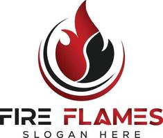 Feuer Flammen Logo, Gas Logo Design Vektor