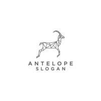 Antilope geometrisch Logo Design Symbol Vektor