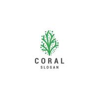 korall logotyp design ikon vektor