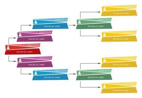 färgrik företag strukturera begrepp, företags- organisation Diagram schema med människor ikoner. vektor illustration.