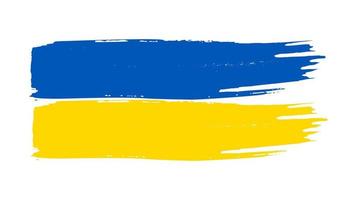 ukrainska nationell flagga i grunge stil vektor