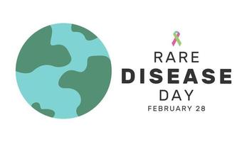 Vektor Illustration von Selten Krankheit Tag beobachtete auf Februar 28