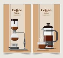 kaffe design banner set vektor