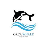 Orca-Logo-Vektorillustration auf trendigem Design. vektor