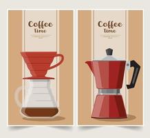 Kaffeemaschine Design-Set vektor