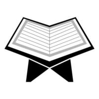 quran ikon logotyp tecken symbol, läsning islamic bok vektor illustration
