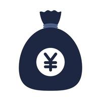 isolieren Geld Tasche Geschäft Finanzen eben Symbol vektor