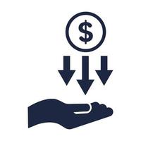 Blau und Weiß isolieren Geld Austausch Symbol Geschäft Finanzen eben Symbol Elemente Vektor