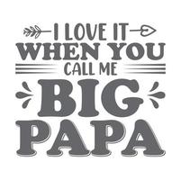 Papa Typografie T-Shirt Design kostenloser Vektor