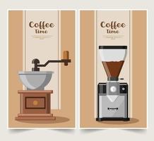 Kaffee-Banner-Design-Set vektor