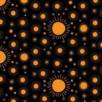 Sonne und Sterne täglich Tür Matte Muster Sterne Galaxis Fußabtreter Schließen Geschenk Sonnenuntergang und Sonnenaufgang Fußabtreter Sterne nahtlos drucken Muster vektor
