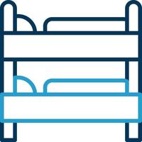 sovbrits säng vektor ikon design
