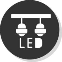 LED-Lampen-Vektor-Icon-Design vektor