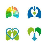 lunghälsovård och medicinsk logotyp formgivningsmall vektor