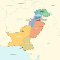 Pakistan detailliert Land Karte Vorlage vektor