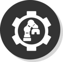 Roboterarm-Vektor-Icon-Design vektor