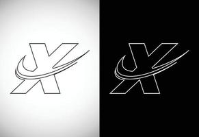 första brev x med en susa linje konststil logotyp. modern vektor logotyp för företag och företag identitet.