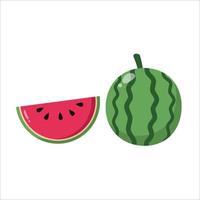 vattenmelon frukt skiva . platt vektor illustration