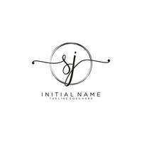 Initiale sj feminin Logo Sammlungen Vorlage. Handschrift Logo von Initiale Unterschrift, Hochzeit, Mode, Schmuck, Boutique, Blumen- und botanisch mit kreativ Vorlage zum irgendein Unternehmen oder Geschäft. vektor