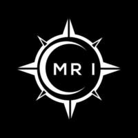 mri abstrakt Monogramm Schild Logo Design auf schwarz Hintergrund. mri kreativ Initialen Brief Logo. vektor