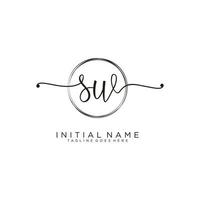 Initiale sw feminin Logo Sammlungen Vorlage. Handschrift Logo von Initiale Unterschrift, Hochzeit, Mode, Schmuck, Boutique, Blumen- und botanisch mit kreativ Vorlage zum irgendein Unternehmen oder Geschäft. vektor