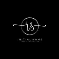 Initiale rs feminin Logo Sammlungen Vorlage. Handschrift Logo von Initiale Unterschrift, Hochzeit, Mode, Schmuck, Boutique, Blumen- und botanisch mit kreativ Vorlage zum irgendein Unternehmen oder Geschäft. vektor