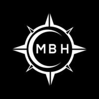 mbh abstrakt Monogramm Schild Logo Design auf schwarz Hintergrund. mbh kreativ Initialen Brief Logo. vektor