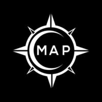 Karta abstrakt monogram skydda logotyp design på svart bakgrund. Karta kreativ initialer brev logotyp. vektor