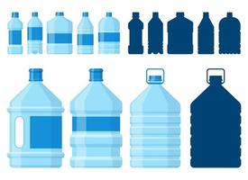 Wasserflasche Vektor Design Illustration Set isoliert auf weißem Hintergrund