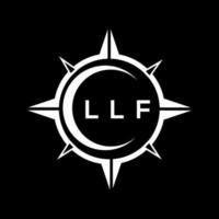 llf abstrakt monogram skydda logotyp design på svart bakgrund. llf kreativ initialer brev logotyp. vektor