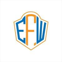 efw abstrakt monogram skydda logotyp design på vit bakgrund. efw kreativ initialer brev logotyp. vektor