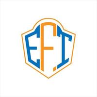 eft abstrakt monogram skydda logotyp design på vit bakgrund. eft kreativ initialer brev logotyp. vektor