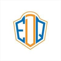 edq abstrakt Monogramm Schild Logo Design auf Weiß Hintergrund. edq kreativ Initialen Brief Logo. vektor